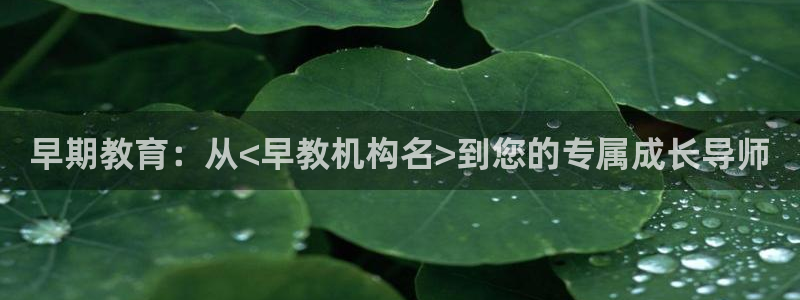 威九国际Sxsx：早期教育：从<早教机构名>到您的专属成长导师