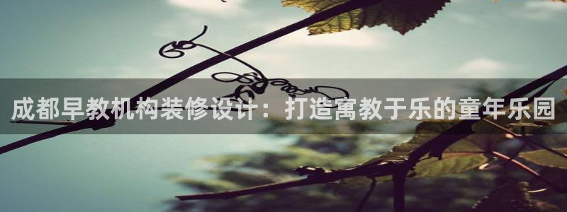 威九国际可以赚到钱：成都早教机构装修设计：打造寓教于乐的童年乐园