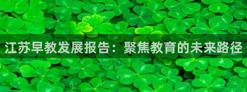 威九国际网站登录：江苏早教发展报告：聚焦教育的未来路径