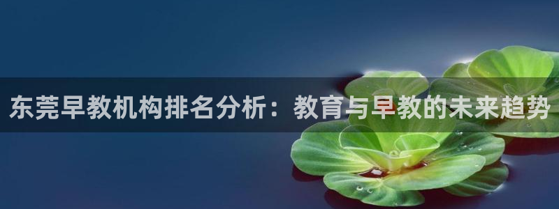威九国际A：东莞早教机构排名分析：教育与早教的未来趋势