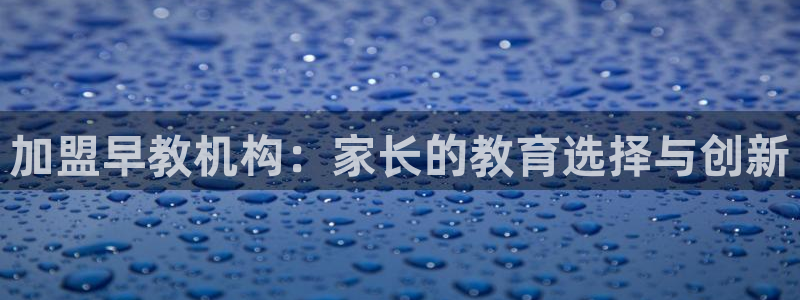 威九国际空降视频：加盟早教机构：家长的教育选择与创新