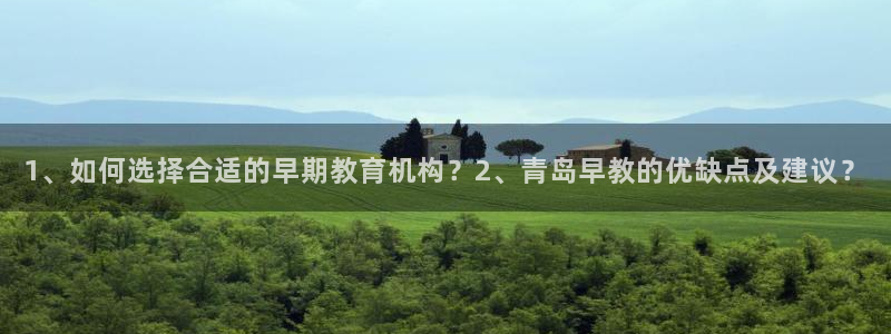 威九国际官网登录入口下载：1、如何选择合适的早期教育机构？2、青岛早教的优缺点及