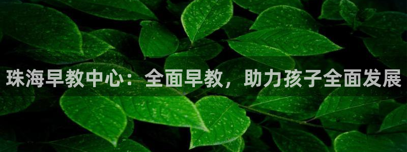 威九国际免费ppt网址:珠海早教中心:全面早教,助力孩子全面发展