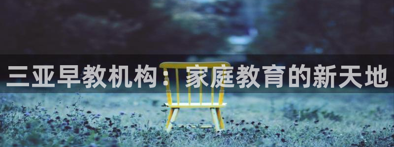 威九国际APP客服：三亚早教机构：家庭教育的新天地