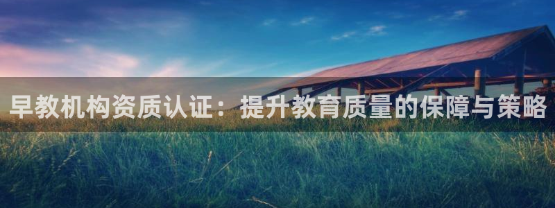 威九国际女主名字：早教机构资质认证：提升教育质量的保障与策略